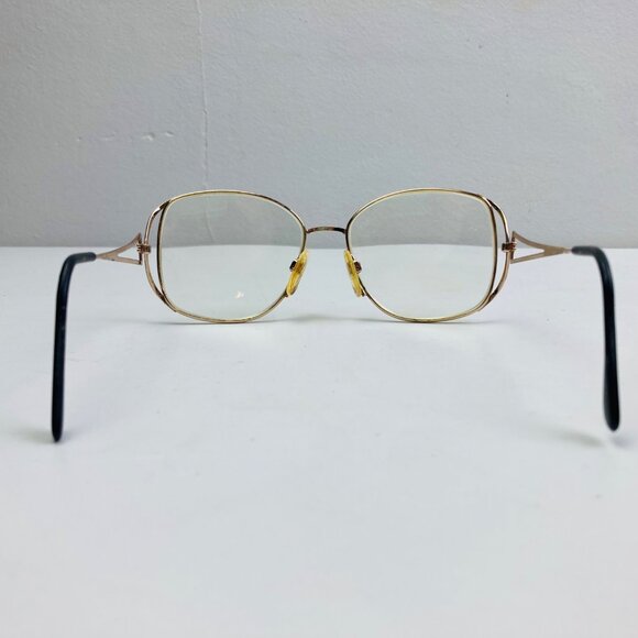 Vintage Marcolin Eyeglass Frames Only 56-16-130 Italy Gold / Purple Blue 80s - Picture 4 of 10